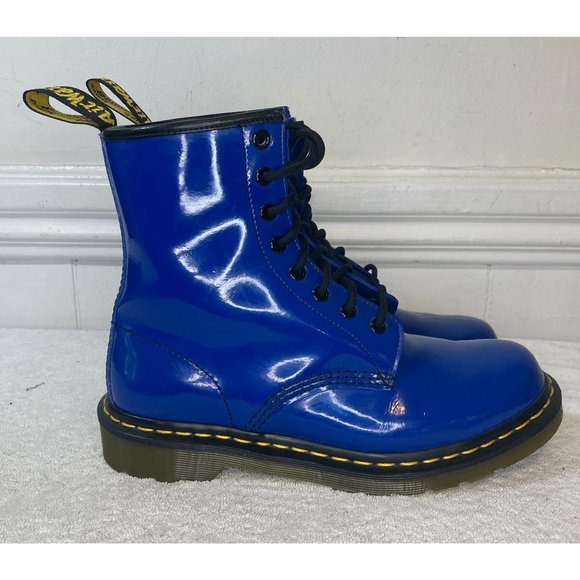 Dr. Martens Blue Combat Boots - Picture 2 of 15